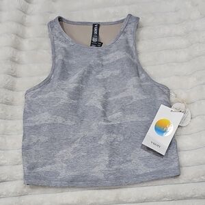 Vuori Women's Elevation Plyo Heather Gray Camo Tank Top